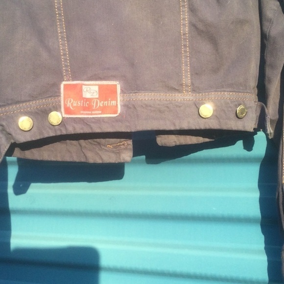 Rustic Denim - Denim Jean Jacket Cropped Indigo Blue Size Small - Picture 7 of 7